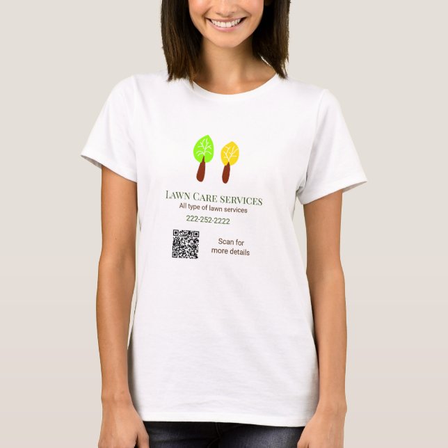 Gräsmatta- och omsorgstjänster lägger till e-post  t shirt (Framsida)
