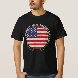 Gräsmatta och order. Gör om Amerika T Shirt