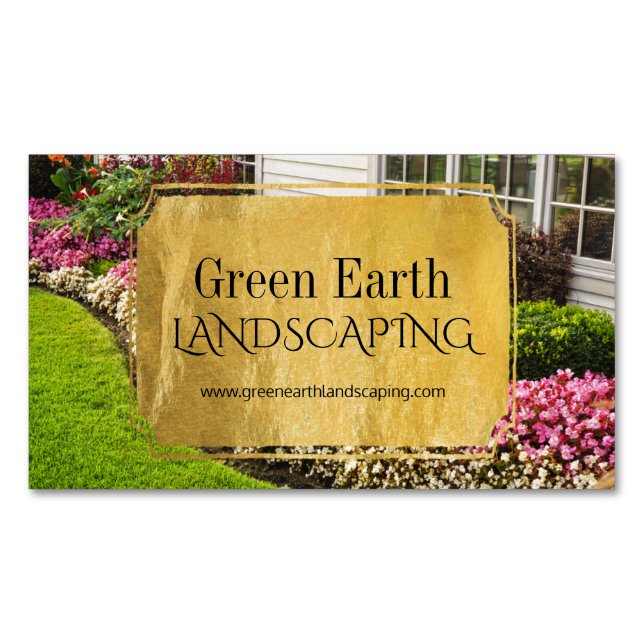 Gräsmatta och trädgårdmagneter visitkortmagnet (Framsida)