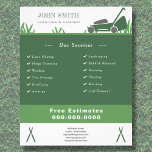 Gräsmatta- och trädgårdsFlyer Flygblad<br><div class="desc">En Flyer i grönt färg med en illustration som inkluderar gräs och en gräsmatta. Det kan vara lämpligt för trädgårdsskötsel och professionell eller för människor som arbetar i landskapet fält: landskapsvård,  växt och underhåll av gräsmatta,  underhåll av gröntar osv.</div>