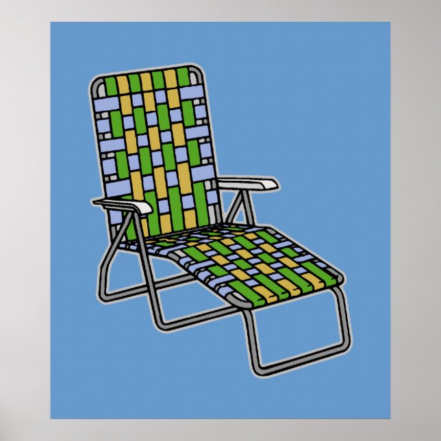 Gräsmatta Ordförande Chaise Lounge Poster (Framsidan)