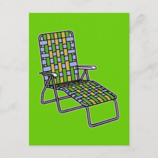Gräsmatta Ordförande Chaise Lounge Vykort