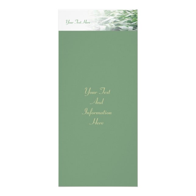 Gräsmatta rackkort reklamkort (Framsidan)