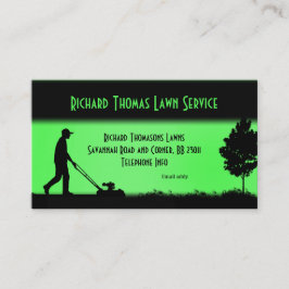Gräsmatta Service liggande Grönt, Affärskort Visitkort