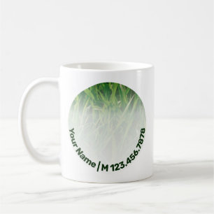 Gräsmatta Service Logotyp Namn www Kaffemugg