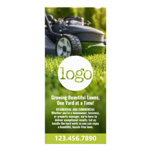 Gräsmatta Services - Logotyp för matning, redigeri Reklamkort