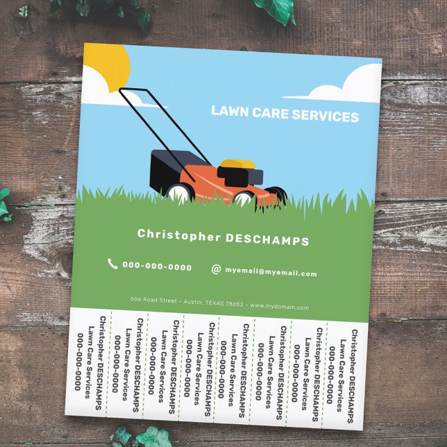 Gräsmatta Tear off Strips Flyer (Lawn Care Tear Off Strips Flyer)