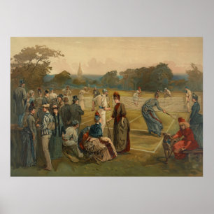 Gräsmatta Tennis 1887 Poster