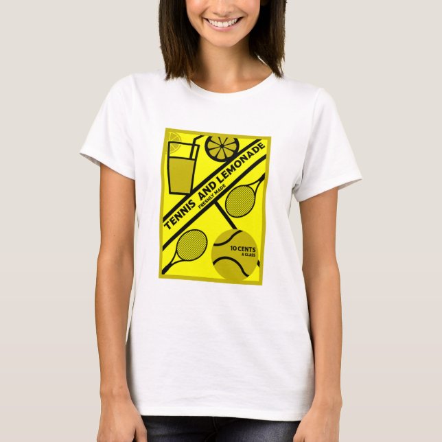 Gräsmatta tennis Player Graphic Art T-Shirt (Framsida)