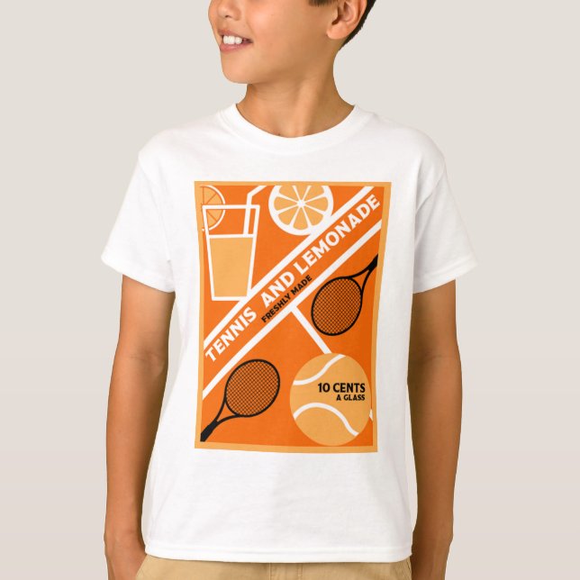 Gräsmatta tennis Player Graphic Art T Shirt (Framsida)