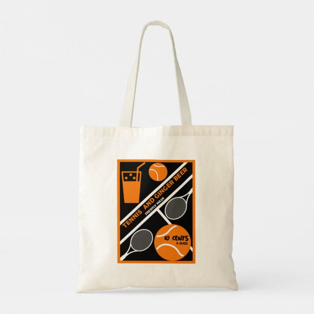 Gräsmatta tennis Player Graphic Art Tote Bag Tygkasse (Baksida)