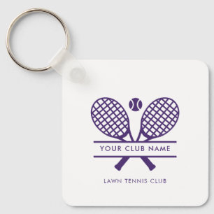 Gräsmatta tennis Team Lila Any Färg Anpassningsbar Nyckelring
