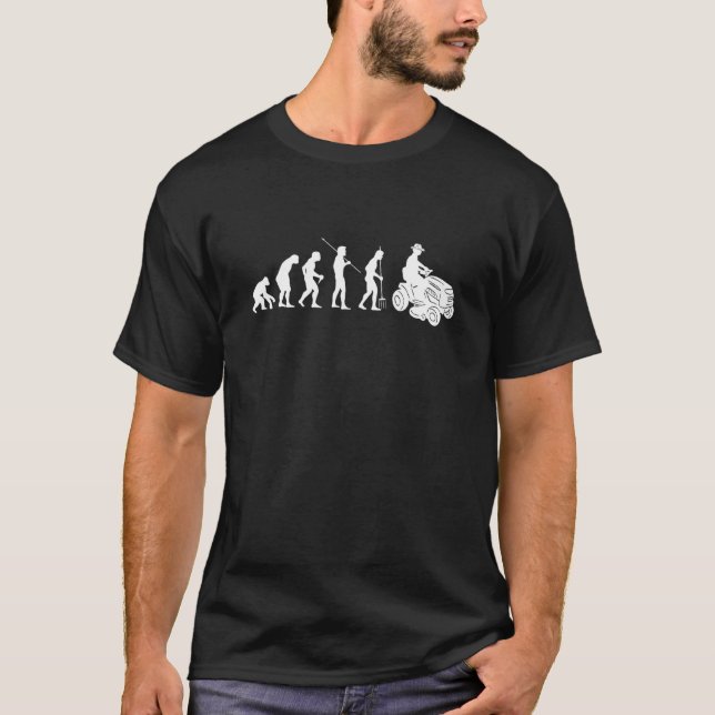 Gräsmatta Tractor Evolution Ride on Mower Gräsmatt T Shirt (Framsida)