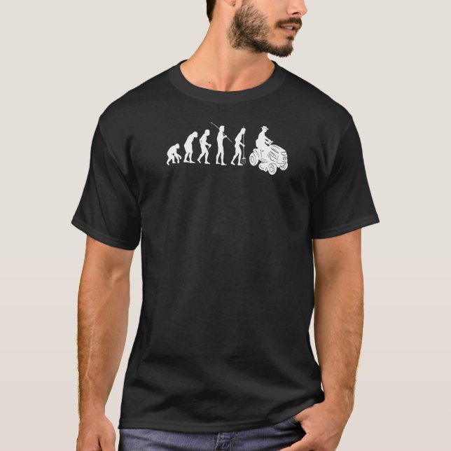 Gräsmatta Tractor Evolution Ride on Mower Gräsmatt T Shirt (Framsida)