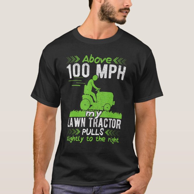 Gräsmatta Tractor & Mower Landscaper T Shirt (Framsida)