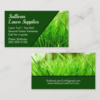 Gräsmatta Turf Grass Top Soil Supplier Visitkort