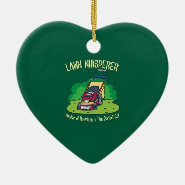 Gräsmatta Whisperer Gräsmatta Mower Garden  Julgransprydnad Keramik (Framsidan)