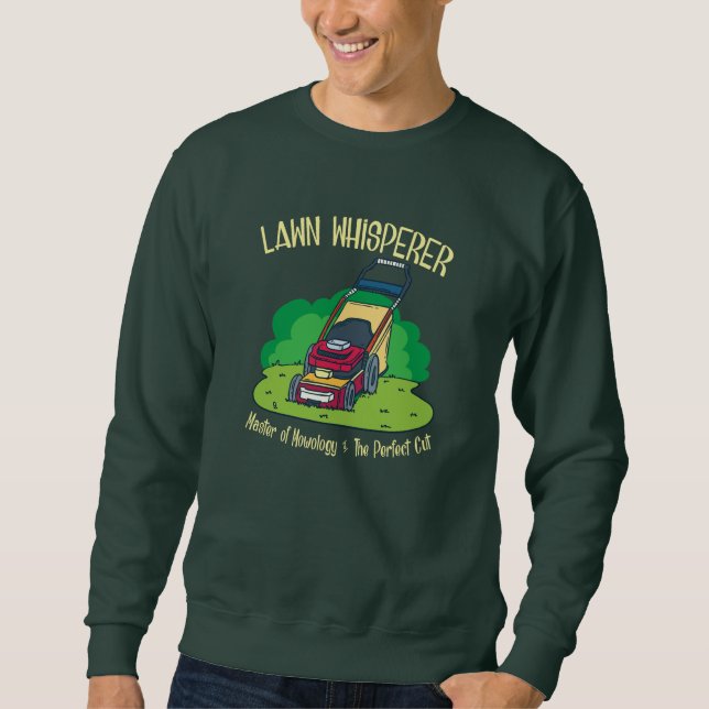 Gräsmatta Whisperer Gräsmatta Mower Garden  Lång Ärmad Tröja (Framsida)