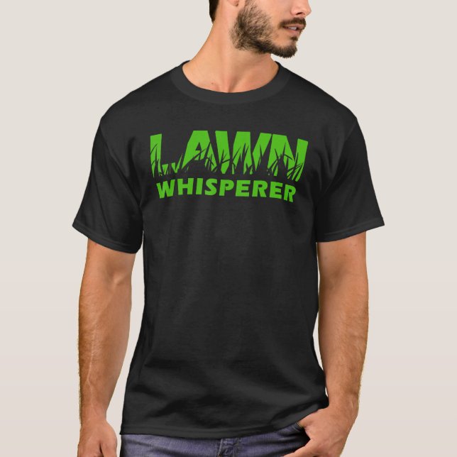 GRÄSMATTA Whisperer Landscaping Yard Work T-shirt (Framsida)