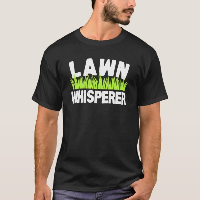 Gräsmatta Whisperer  Pun Humor T Shirt (Framsida)