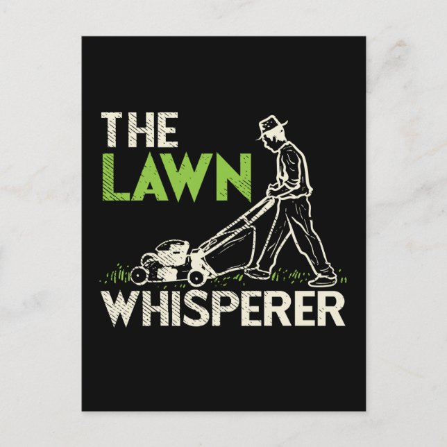 Gräsmatta Whisperer Vykort (Framsida)