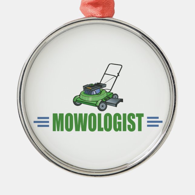 Gräsmatta Yard Mwing, Mow Lawns, Landscaping Gräsm Julgransprydnad Metall (Framsidan)