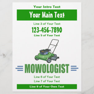 Gräsmatta Yard Mwing, Mow Lawns, Landscaping Gräsm Reklamblad