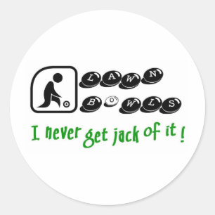 Gräsmattabunkar - jag får aldrig jacken av den runt klistermärke
