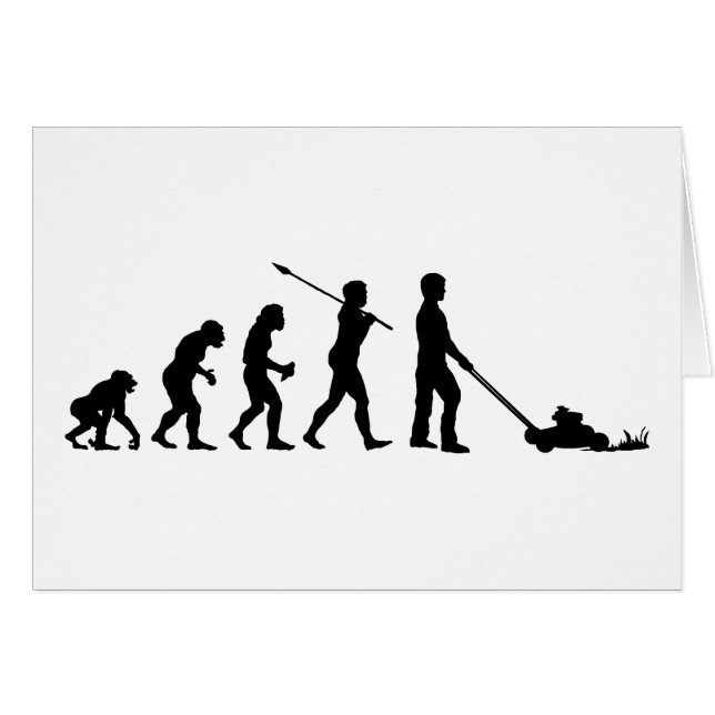 Gräsmattagräsklippningsmaskin Hälsningskort (Framsidan Horizontal)