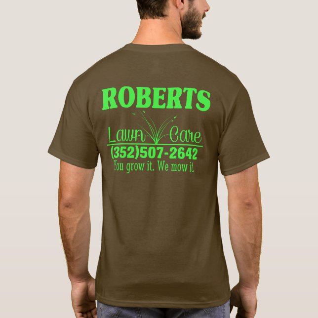 GräsmattaomsorgT-tröja T-shirt (Baksida)