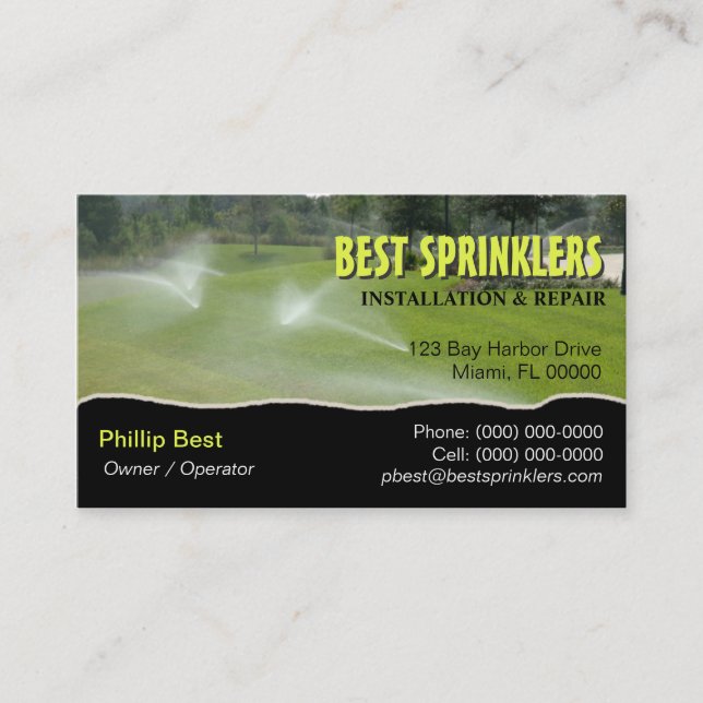 GräsmattaSprinkler/landskapvisitkort Visitkort (Framsida)