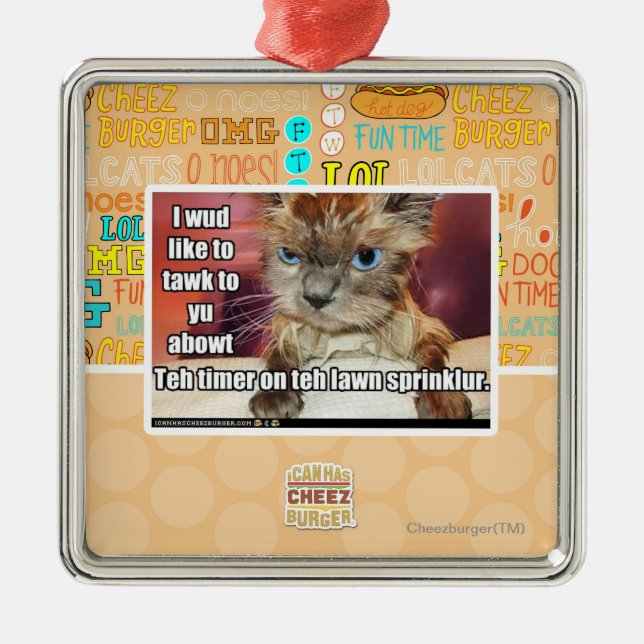 GräsmattaSprinklur tidmätare Julgransprydnad Metall (Framsidan)