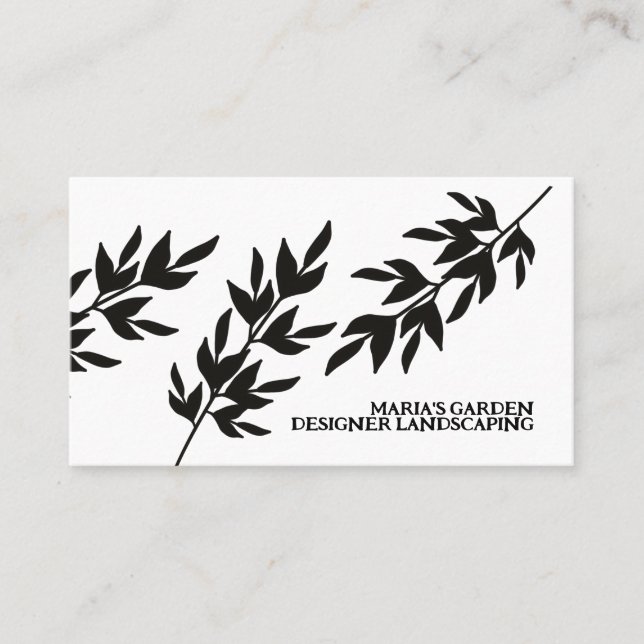Gräsmatten Landskapsdesigner Grenar Visitkort (Framsida)
