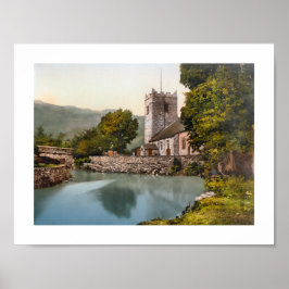 Grasmere Church, Sjö District England Poster