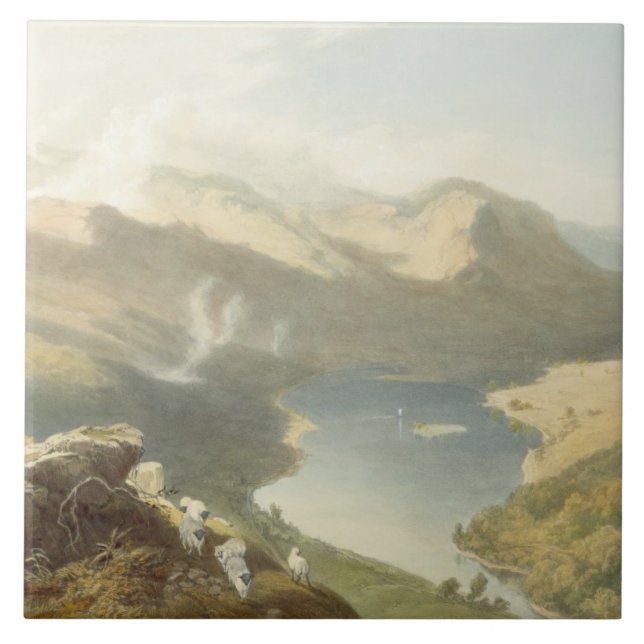 Grasmere från den Langdale avverkningen, från 'den Kakelplatta (Framsidan)