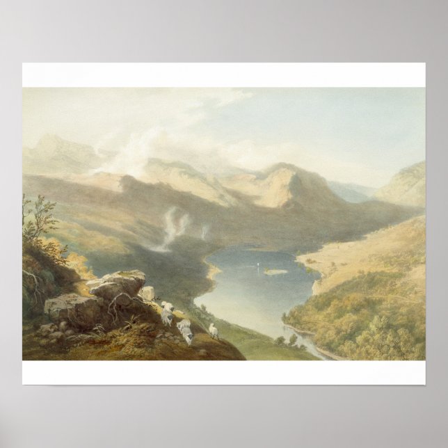 Grasmere från Langdale Fell från "The English Lak" Poster (Framsidan)