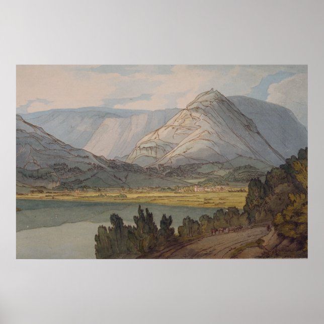 Grasmere from the Rydal Road, 1786, Francis Towne Poster (Framsidan)