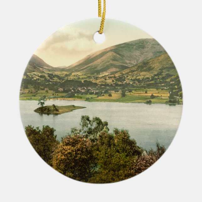 Grasmere III, sjöområde, Cumbria, England Julgransprydnad Keramik (Framsidan)