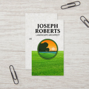 Grass Fält Natur-Logotyp Visitkort