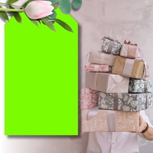 Grass Grönt Solid Färg | Klassisk | ELEGANT Presentetikett (Skapare uppladdad)