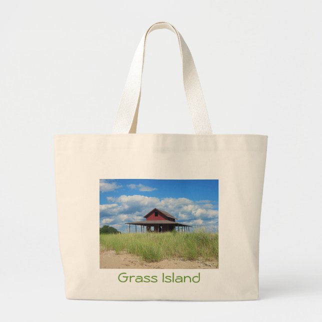 Grass Island Beach Bag Jumbo Tygkasse (Framsidan)