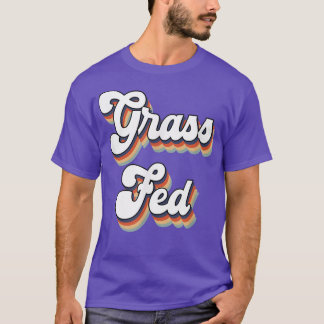 Grass Matat Vegan Herbiäger Vegetarian Retro Stil T Shirt