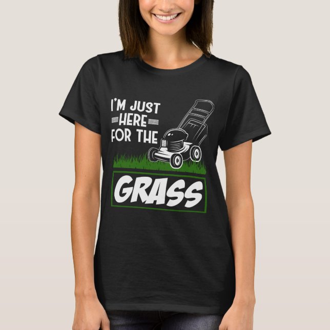 Grass Mwing Gräsmatta Care Funny Gräsmatta Mower T Shirt (Framsida)