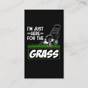 Grass Mwing Gräsmatta Care Funny Gräsmatta Mower Visitkort