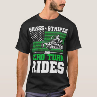 Grass Rand och Zero Turn Rides US Flagga Gräsmatta T Shirt