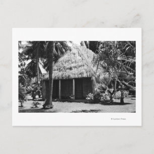 Grass Shack på Beach-Hawaii-ön Vykort