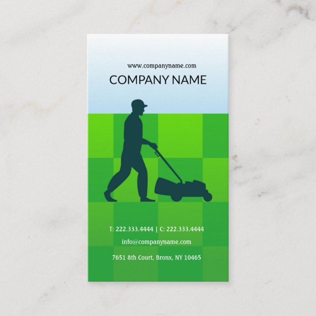 Grassavare, husdjurshållare, Gräsmatta-kort Visitkort (Framsida)