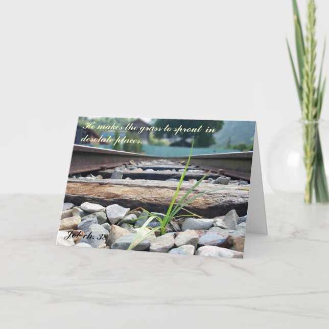 Grassblad på järnvägspass kort (Framsida)