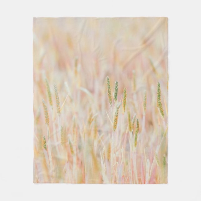 GRASSLAND HAR GÅTT TILL PASTEL-FÄRGAD AV HAN FLEECEFILT (Framsidan)