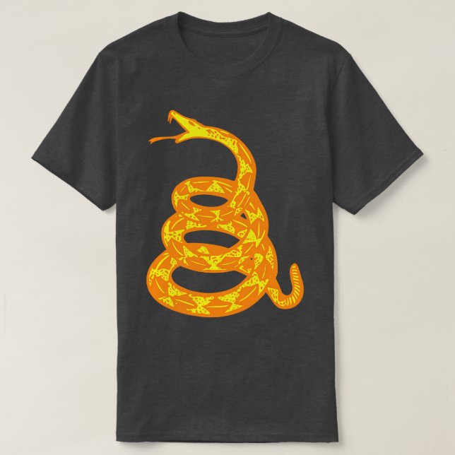 Grassless Gult Gadsden Snake T Shirt (Design framsida)
